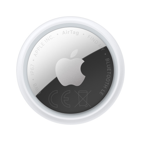 Apple MFE94ZY/A AirTag, Elemento, Buscador, Plata, Blanco, Resistente al polvo, Sustancia hidrófoba, IP67, CR2032