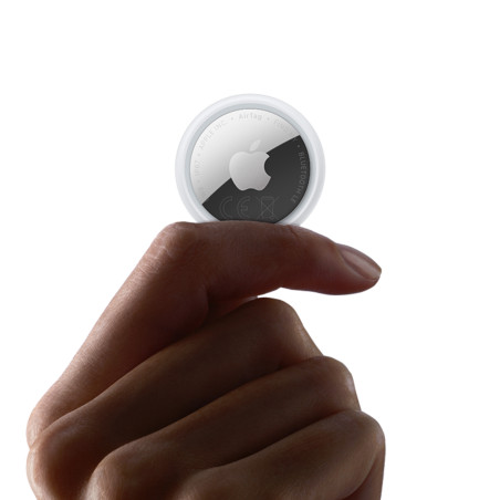 Apple MFEA4ZY/A AirTag, Elemento, Buscador, Plata, Blanco, Resistente al polvo, Sustancia hidrófoba, IP67, CR2032
