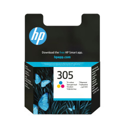 HP 3YM60AE Cartucho de tinta Original 305 tricolor, Rendimiento estándar, Cian, Magenta, Amarillo, Tinta a base de colorante,