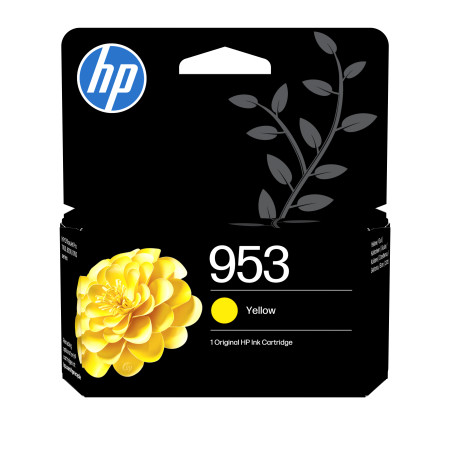 HP F6U14AE Cartucho de tinta Original 953 amarillo, Estándar, Amarillo, Tinta a base de pigmentos, 9 ml, 1 pieza(s), Pack