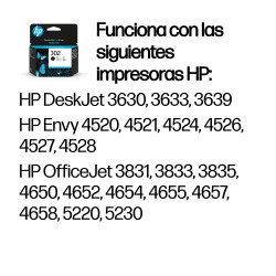 HP F6U66AE Cartucho de tinta original 302 negro, Estándar, Negro, Tinta a base de pigmentos, 3,5 ml, 1 pieza(s), 170 páginas 2