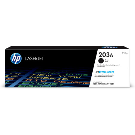 HP CF540A Cartucho de tóner Original LaserJet 203A negro, 1400 páginas, Negro, 1 pieza(s)