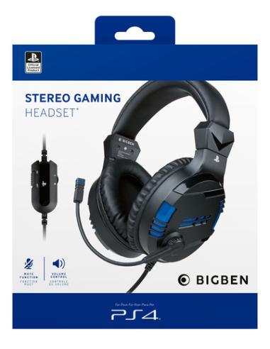 Bigben Interactive PS4OFHEADSETV3 auricular y casco Auriculares Alámbrico Diadema Juego Negro, Azul
