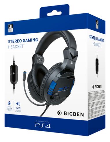 Bigben Interactive PS4OFHEADSETV3 auricular y casco Auriculares Alámbrico Diadema Juego Negro, Azul