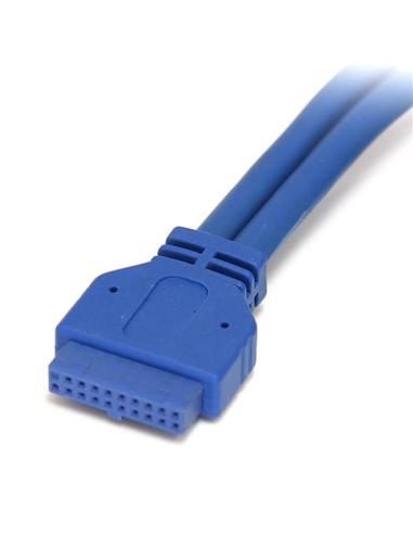 StarTech.com Cable Extensor 50cm 2 Puertos USB 3.0 para Montaje en Panel conexión a Placa Base - Hembra USB A