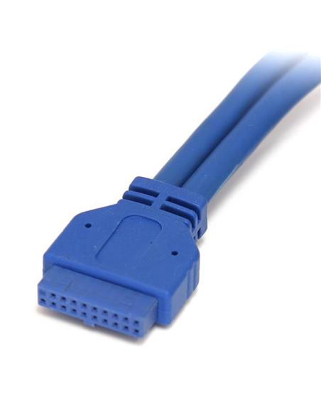 StarTech.com Cable Extensor 50cm 2 Puertos USB 3.0 para Montaje en Panel conexión a Placa Base - Hembra USB A