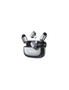 BOYA Mini 2 Microfono Inalambrico (2 TX+2 RX) Lightning y USB-C para iPhone, Android, Ultraligero, Cancelación de Ruido, 30h Mic
