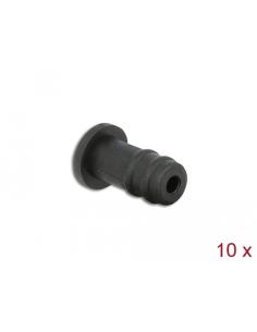 DeLOCK Funda de polvo para conector estéreo hembra de 3,5 mm 10 piezas negro