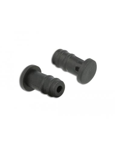 DeLOCK Funda de polvo para conector estéreo hembra de 3,5 mm 10 piezas negro