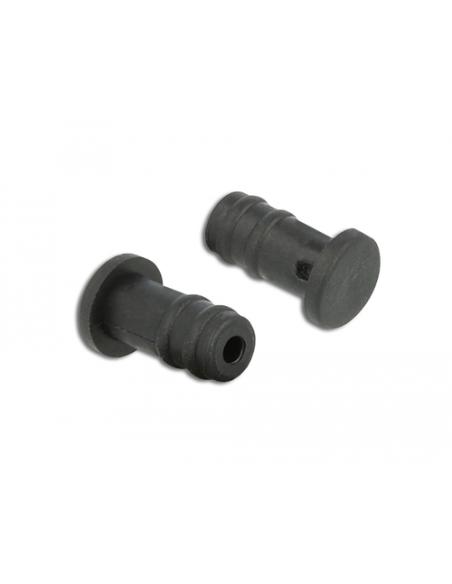 DeLOCK Funda de polvo para conector estéreo hembra de 3,5 mm 10 piezas negro