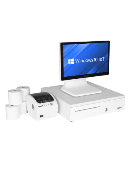 iggual Pack completo TPV blanco 15,6" N100 30PW EASY80W