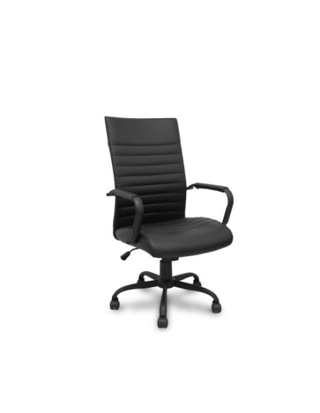 SILLON DIRECCION PIQUERAS Y CRESPO OPTI527 / MECANISMO BASCULANTE / SIMILPIEL NEGRA / BASE METALICA NEGRA / 527BSP840MNRN