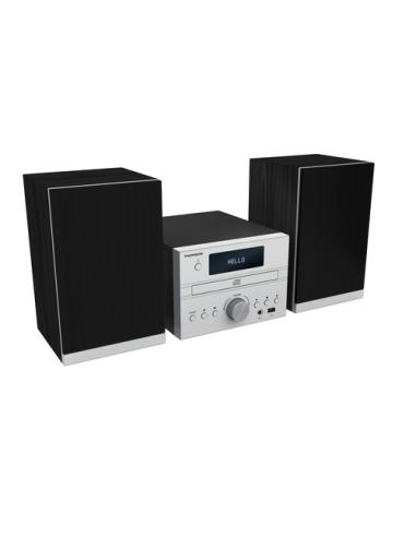 Thomson MIC122BT sistema de audio para el hogar Microcadena de música para uso doméstico 50 W Negro, Plata