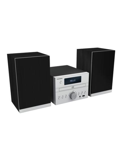 Thomson MIC122BT sistema de audio para el hogar Microcadena de música para uso doméstico 50 W Negro, Plata