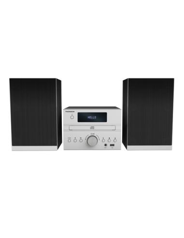 Thomson MIC122BT sistema de audio para el hogar Microcadena de música para uso doméstico 50 W Negro, Plata