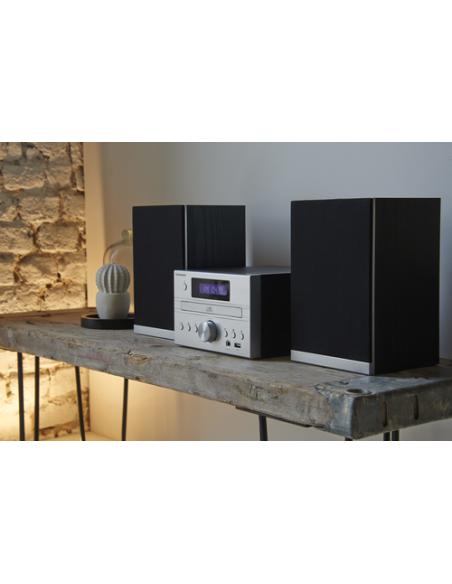 Thomson MIC122BT sistema de audio para el hogar Microcadena de música para uso doméstico 50 W Negro, Plata