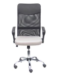 SILLA DIRECCION PIQUERAS Y CRESPO GONTAR / RESPALDO MALLA NEGRA / ASIENTO GRIS CLARO / MECANISMO BASCULANTE / BRAZOS FIJOS / 31B 2