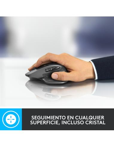 Logitech MX Master 2S Wireless Mouse ratón Oficina mano derecha RF Wireless + Bluetooth Laser 4000 DPI