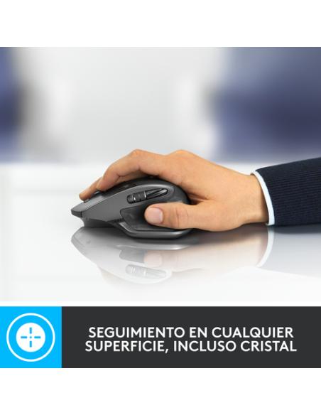 Logitech MX Master 2S Wireless Mouse ratón Oficina mano derecha RF Wireless + Bluetooth Laser 4000 DPI