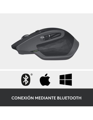 Logitech MX Master 2S Wireless Mouse ratón Oficina mano derecha RF Wireless + Bluetooth Laser 4000 DPI