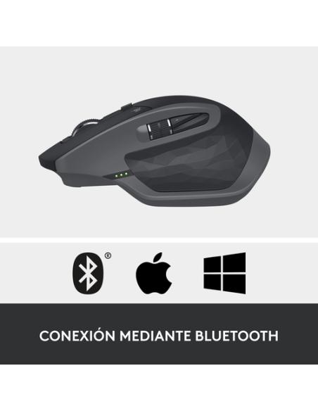 Logitech MX Master 2S Wireless Mouse ratón Oficina mano derecha RF Wireless + Bluetooth Laser 4000 DPI