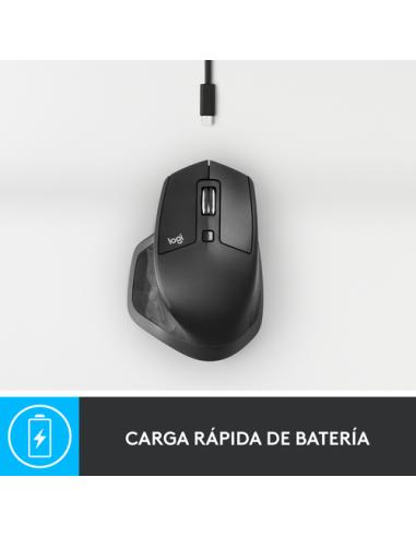 Logitech MX Master 2S Wireless Mouse ratón Oficina mano derecha RF Wireless + Bluetooth Laser 4000 DPI
