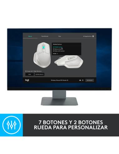 Logitech MX Master 2S Wireless Mouse ratón Oficina mano derecha RF Wireless + Bluetooth Laser 4000 DPI