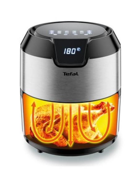 Tefal Easy Fry EY401D Sencillo 4,2 L Independiente 1500 W Freidora de aire caliente Negro, Acero inoxidable