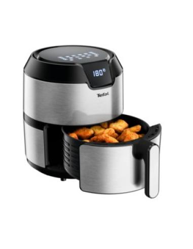Tefal Easy Fry EY401D Sencillo 4,2 L Independiente 1500 W Freidora de aire caliente Negro, Acero inoxidable