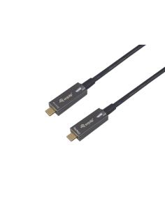 Equip 119463 Cable óptico activo USB-C a C, M/M, 15m, PD 60W, 4K/60Hz, 10Gbps, Vídeo+Datos+PD