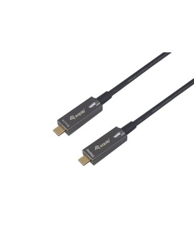 Equip 119463 Cable óptico activo USB-C a C, M/M, 15m, PD 60W, 4K/60Hz, 10Gbps, Vídeo+Datos+PD