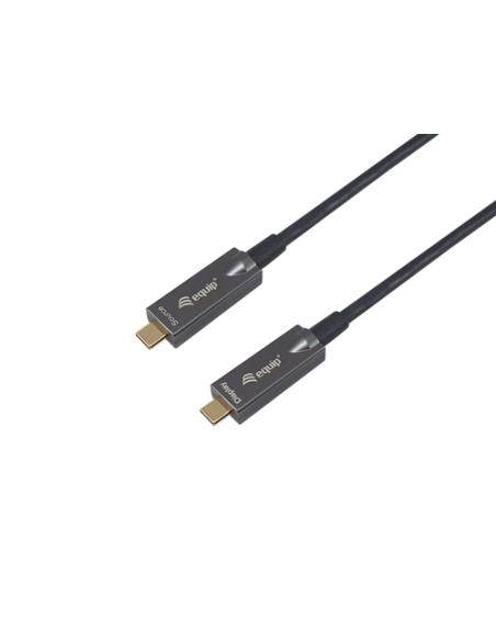 Equip 119463 Cable óptico activo USB-C a C, M/M, 15m, PD 60W, 4K/60Hz, 10Gbps, Vídeo+Datos+PD