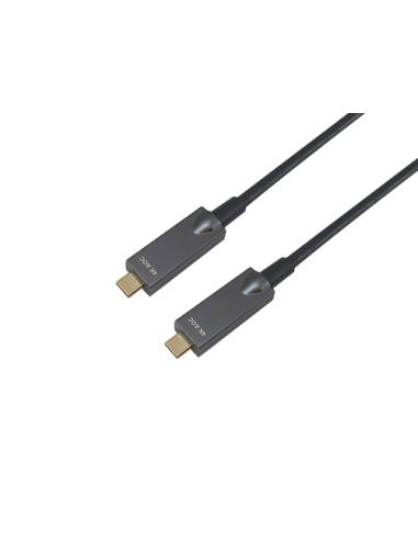 Equip 119463 Cable óptico activo USB-C a C, M/M, 15m, PD 60W, 4K/60Hz, 10Gbps, Vídeo+Datos+PD