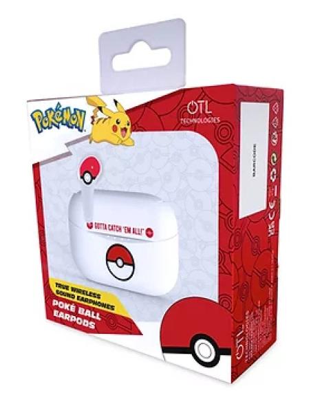 OTL Technologies Pokémon Poké ball Auriculares Inalámbrico Dentro de oído Llamadas/Música Bluetooth Blanco