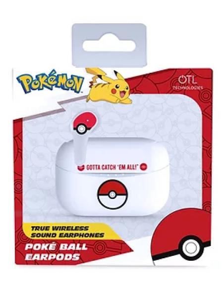 OTL Technologies Pokémon Poké ball Auriculares Inalámbrico Dentro de oído Llamadas/Música Bluetooth Blanco
