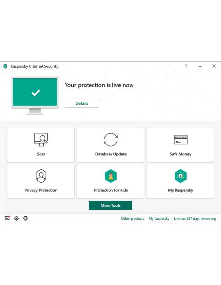 Kaspersky Internet Security 2020 Seguridad de antivirus Base 1 licencia(s) 1 año(s)