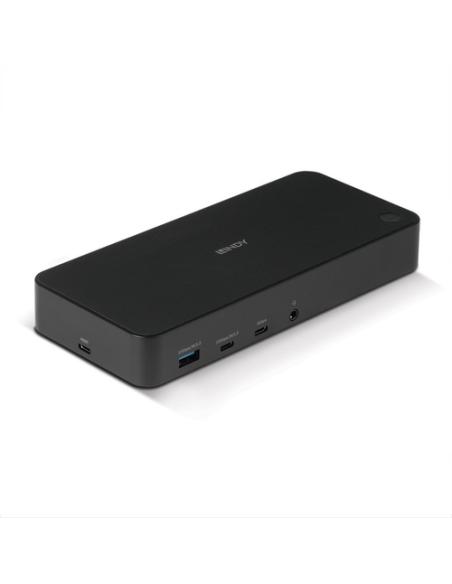 Lindy 43366 base para portátil y replicador de puertos Acoplamiento USB 3.2 Gen 2 (3.1 Gen 2) Type-C Negro
