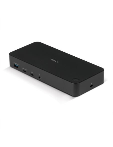 Lindy 43366 base para portátil y replicador de puertos Acoplamiento USB 3.2 Gen 2 (3.1 Gen 2) Type-C Negro