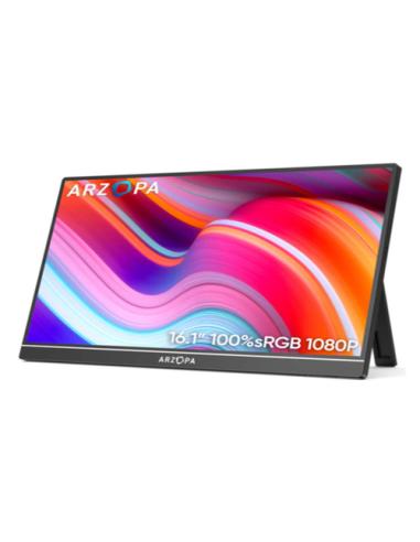 Arzopa Z1C pantalla para PC 40,9 cm (16.1") 1920 x 1080 Pixeles Full HD LCD Negro