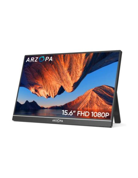 MONITOR PORTATIL ARZOPA A1 / 15.6" / FULL HD / IPS / HDR / MINI HDMI / PANTALLA EXTERNA USB-C / ALTAVOCES INTEGRADOS / 697511412