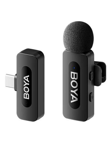 BOYA BY-V10 (V2.0) Negro Micrófono con pinza de enganche