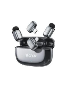 MICROFONO BOYA MINI 2 WIRELESS / 2 UNIDADES / USB-C - LIGHTNING / 2.4 GHZ / RX / CANCELACION DE RUIDO IA / ESTUCHE DE CARGA / BO