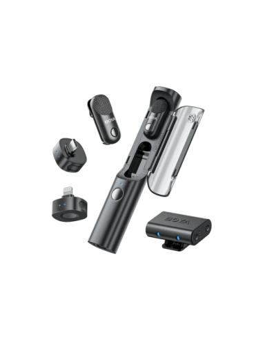 MICROFONO BOYA MAGIC-01 WIRELESS / 2 UNIDADES / USB-C - LIGHTNING - 3.5 MM TRS / RX+2 / TX+CC / DESKTOP STAND / BOYA MAGIC-01