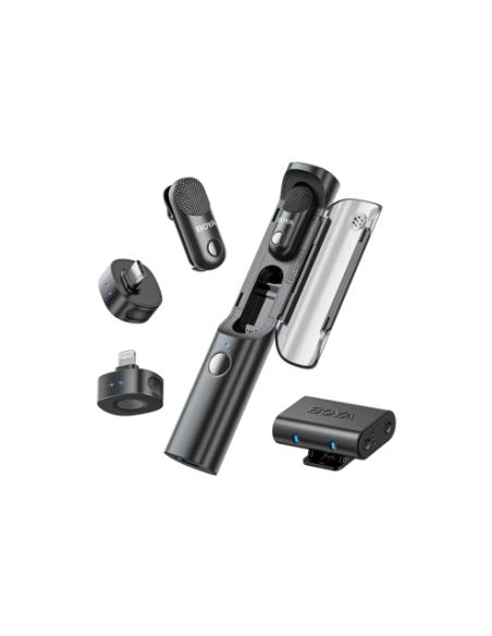 MICROFONO BOYA MAGIC-01 WIRELESS / 2 UNIDADES / USB-C - LIGHTNING - 3.5 MM TRS / RX+2 / TX+CC / DESKTOP STAND / BOYA MAGIC-01
