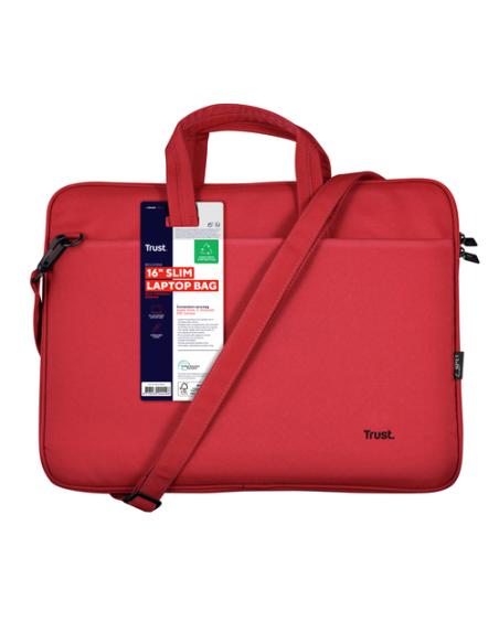 Trust Bologna 40,6 cm (16") Maletín Rojo