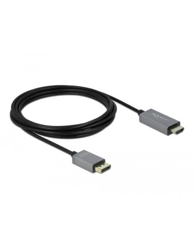 DeLOCK Cable activo de DisplayPort 1.4 a HDMI 4K 60 Hz (HDR) 3 m