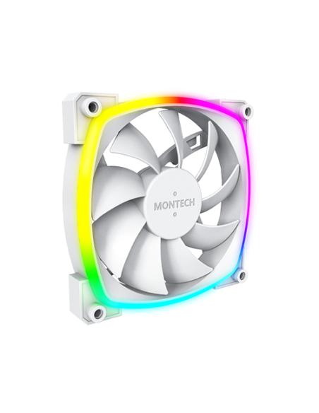 Montech AX120 PWM Carcasa del ordenador, Procesador Módulo de ventilador 12 cm Blanco 1 pieza(s)