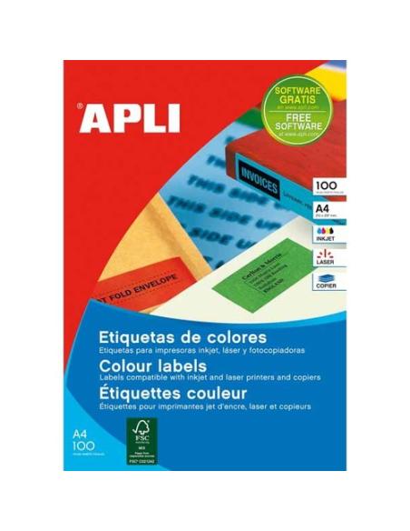APLI 12976 etiqueta de impresora Amarillo