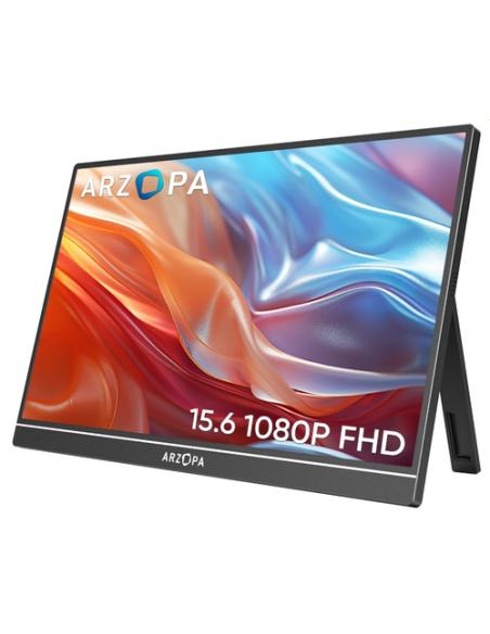 Arzopa A1 pantalla para PC 39,6 cm (15.6") 1920 x 1080 Pixeles Full HD LCD Gris