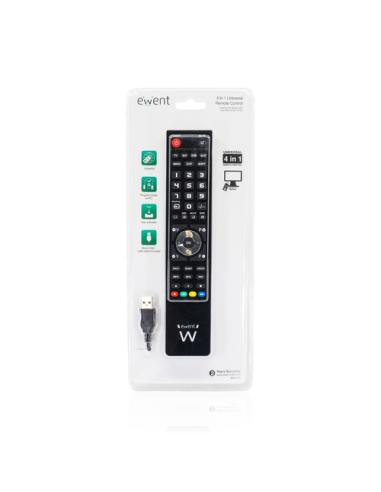 Ewent EW1570 mando a distancia DTT, DVD/Blu-ray, Proyector, SAT, STB, Altavoz para barra de sonido, TV, Universal, VCR Botones